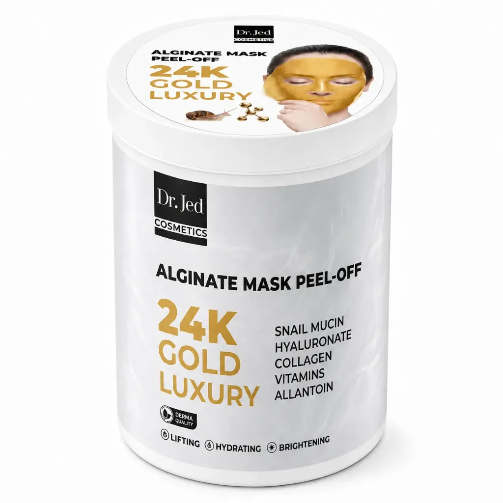 [24K Gold Luxury] Dr. Jed 24K Gold Luxury – Masque Peel-Off à l’alginate, mucine d’escargot et collagène - 450g