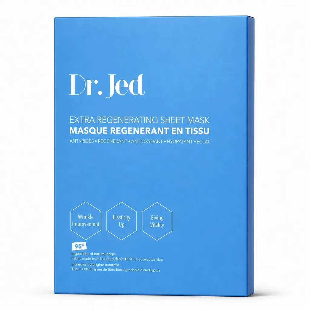 [TS-AP-Pro] Dr. Jed – Masque tissu Apaisant & Purifiant à l’acide salicylique et à la Centella asiatica – Boîte de 10 × 25 g
