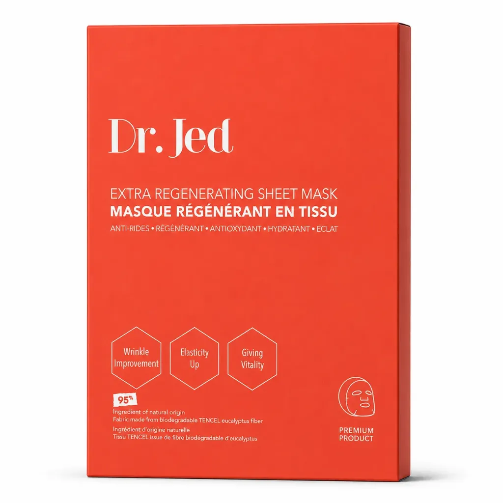 [TS-AA-Pro] Dr. Jed – Masque tissu Extra Régénérant Anti-Âge à l’extrait d’escargot et à l’acide hyaluronique – 10 × 25 g