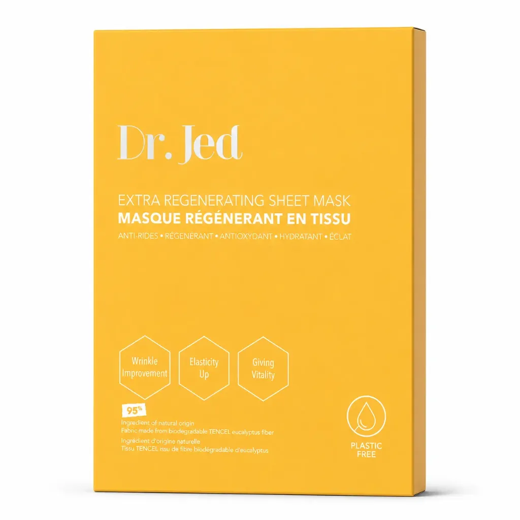 [TS-EU-Pro] Dr. Jed – Masque tissu éclaircissant & Unifiant à l’alpha-arbutine, niacinamide et vitamine C – 10 × 25 g