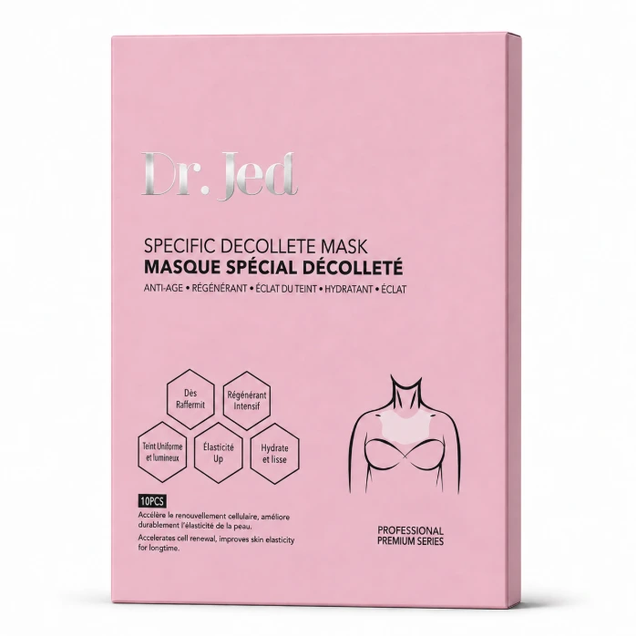 Dr. Jed – Masque Spécial Décolleté effet tenseur à l’extrait d’escargot et à l’acide hyaluronique – 10 masques
